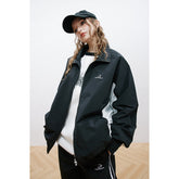 Unisex Jacket Spring and Autumn Vintage Sports Jacket for Men and Women Couple Splicing Coat